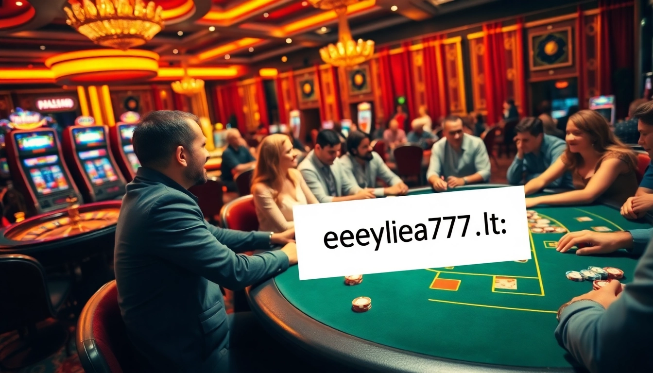 Experience the excitement of casino gaming at https://ea77.lat/ with poker players at a vibrant table.